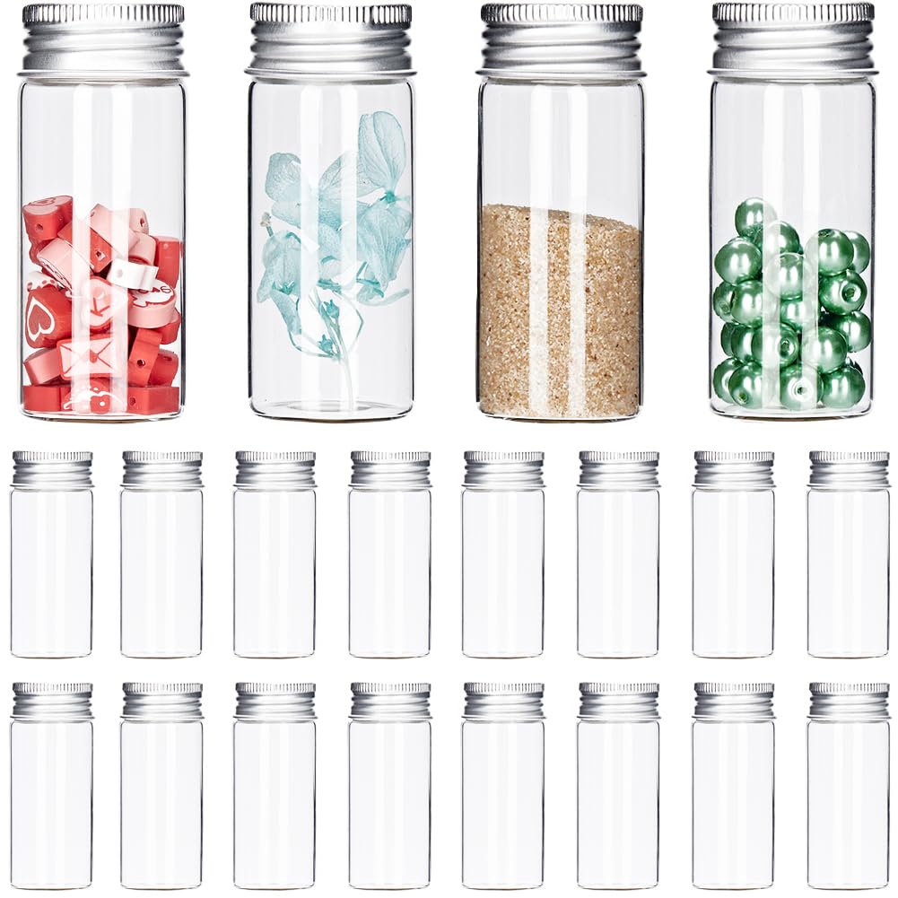 SUNNYCLUE 1 DOOS 30Pcs Mini Glazen Fles Charms Ketting Wens Fles Charm Kleine Edelstenen Afdrijven Kurk Stoppers Decoratie voor Sieraden Maken Oorbel Sleutelhanger Xmas Gift
