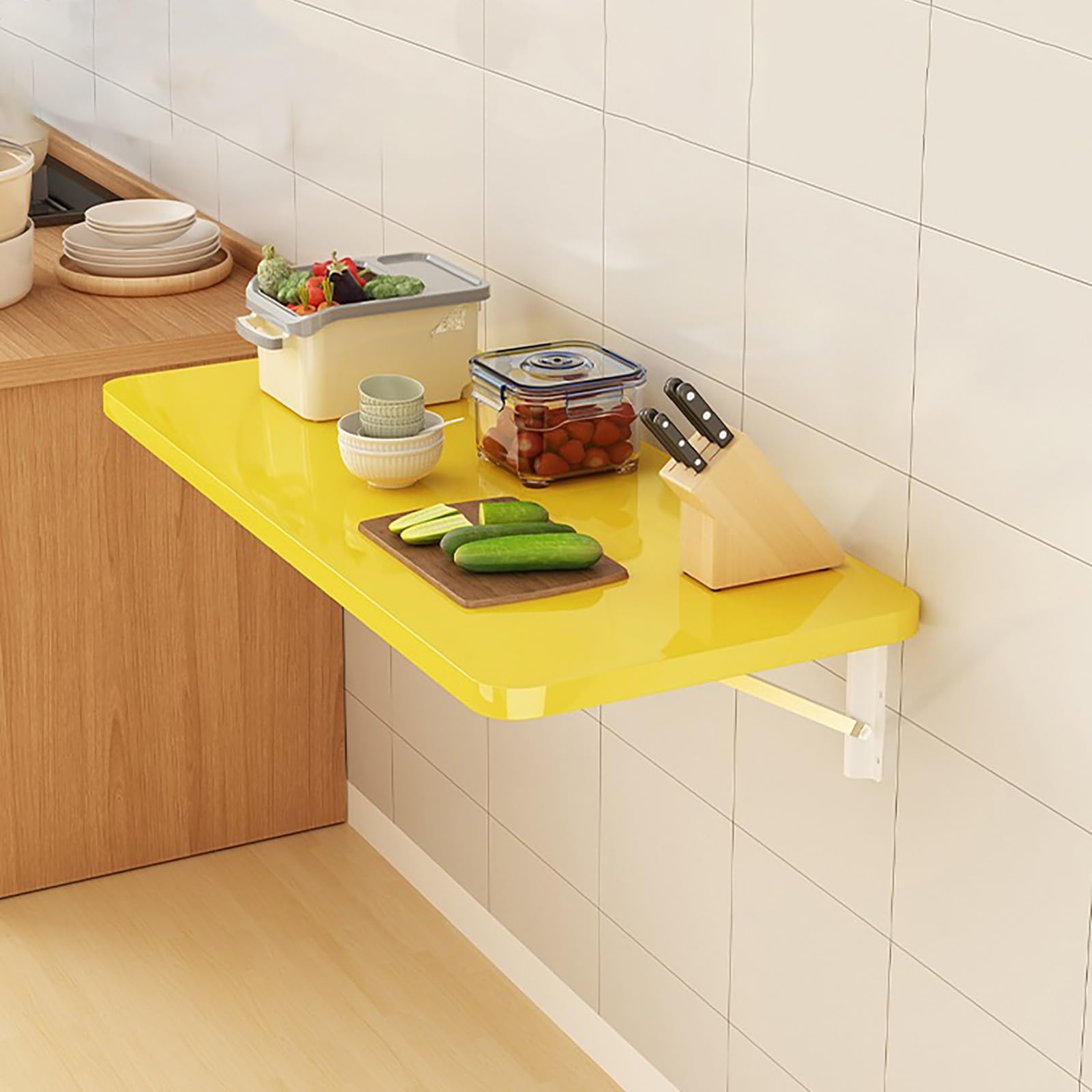 Fold Down Table Wall Mounted Floating Folding Table, Drop Leaf Dining ...