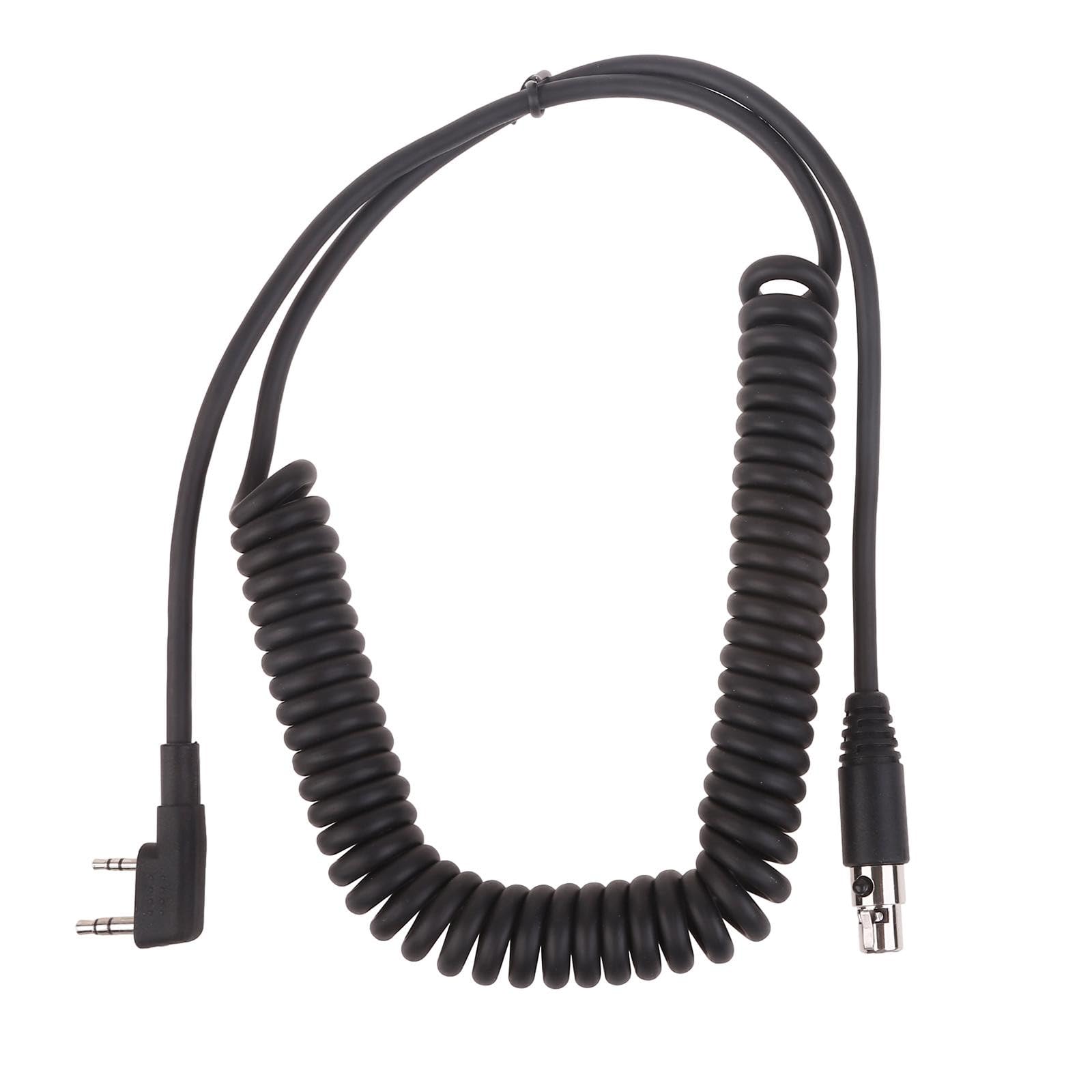 Way Radio - Auriculares con cancelación dinámica de ruido, cable en espiral de 2 pines a 5 pines, control de volumen, radios de dos vías, radios digitales para exteriores para niños