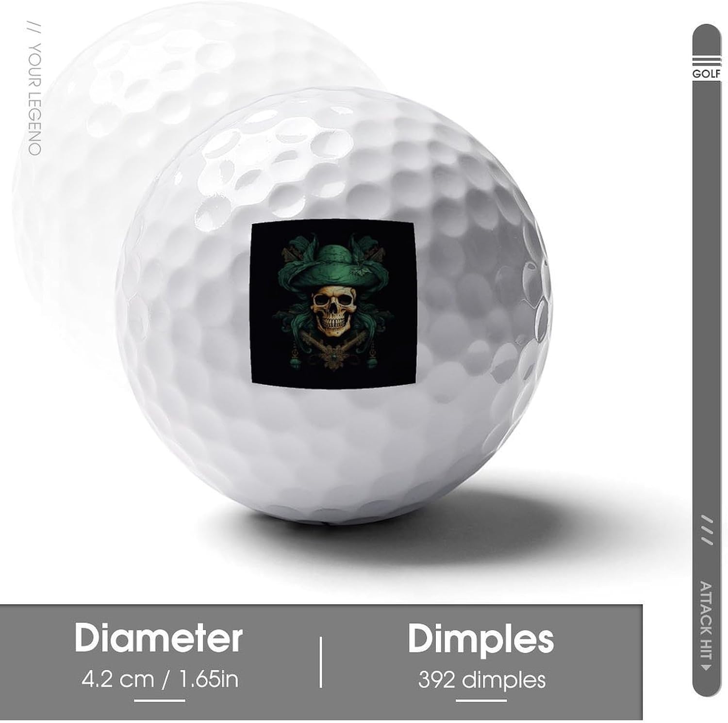 Pirate Skull Golf Balls Golf Balls for Men Golf Ball Bulk Callaway Golf Balls Range Golf Balls Best Golfballs for Women Distance Golf Balls Golf Accessories