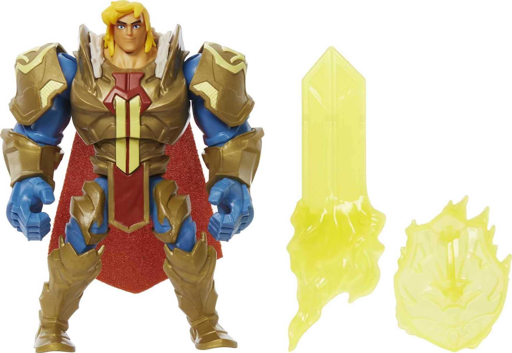 Masters of the Universe He-Man Action Figure - In Grayskull Armour - Power Attack Feature - 2 Accessories - Collectible - 5.5" Tall - Gift for Kids 4+