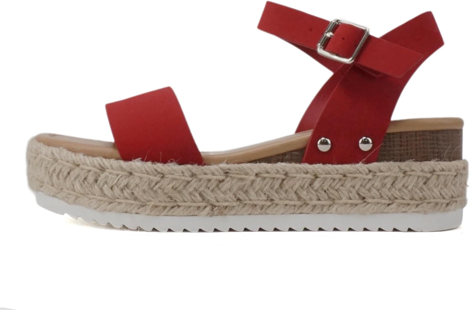 Soda CLIP ~ Women Open Toe Ankle Strap Platform Espadrille Sandal