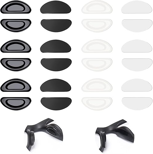 Miniatura 9 de 16 pares de almohadillas de silicona para la nariz, almohadillas de nariz de silicona suave contorneadas con adhesivo antideslizante con respaldo