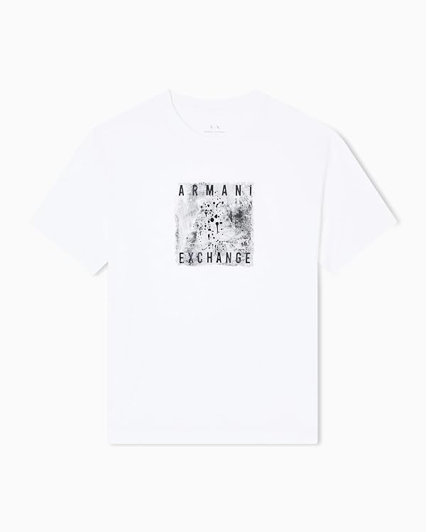 Armani Exchange Men's Grid Box Logo Tee, Off White, Large by Armani Exchange - Used condition - US$53.94