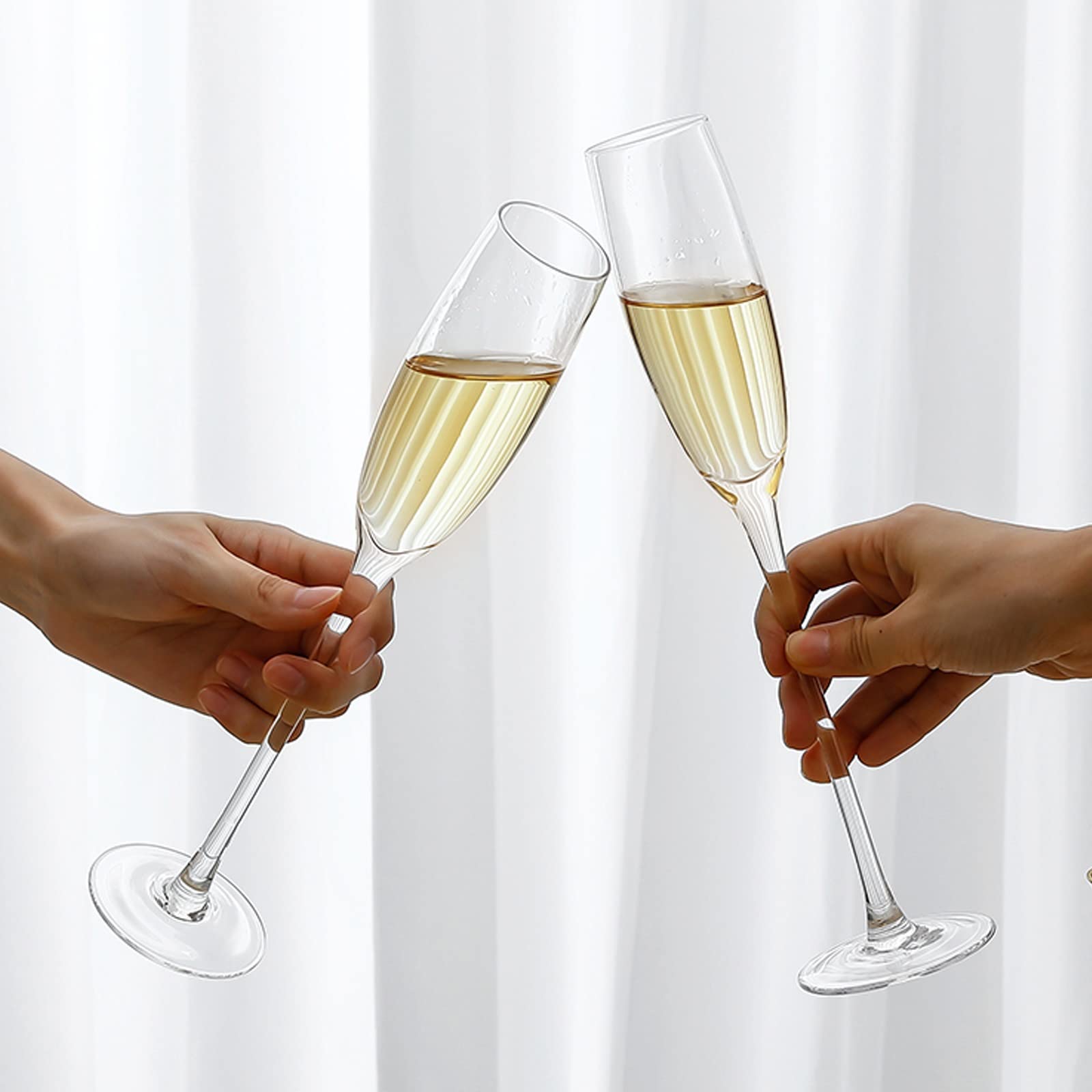 HJXGQJM Copas De Champán, Copas Vino Cristal, Copas De Cóctel, Elegante Copas Vino Tinto Blanco Regalos for Cmpleaños, Aniversario, Boda, Navidad, Copas De Vino Degustación, 4 Piezas Copas de Vino