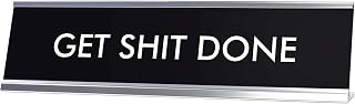 Signs By LITA GET SHIT DONE Novelty Desk Sign