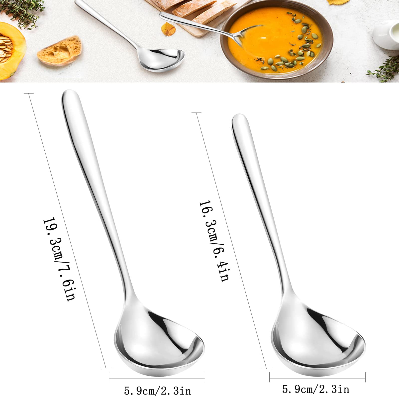 Set 3 Utensili Da Cucina In Acciaio Inox - Spatola, Cucchiaio Da Minestra E Cucchiaio Forato - Foto 8