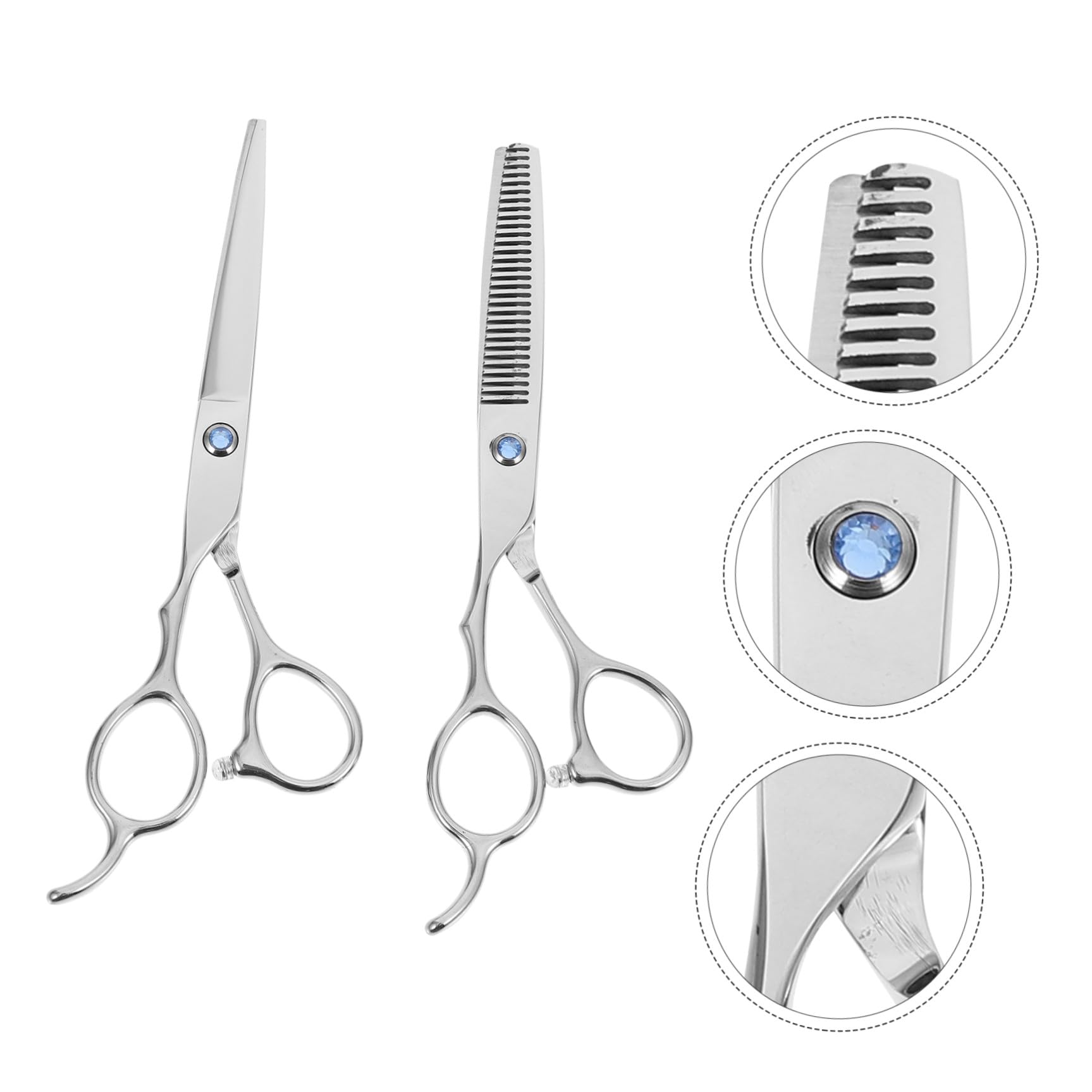 OUNONA Tijeras para Cortar el Pelo Juego de 2 Tijeras 6 Pulgadas Acero Inoxidable Ergonómicas Ligeras para Peluquería y Barbería Profesional