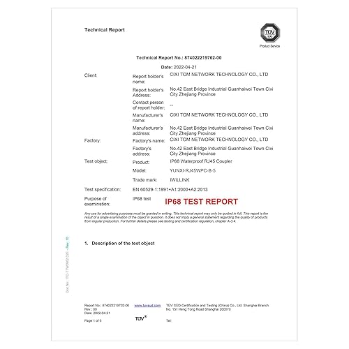 Vista 5 de iwillink Acoplador RJ45 impermeable, acoplador Ethernet impermeable blindado hembra a hembra, conector de cable LAN para exteriores IP68 Ethernet