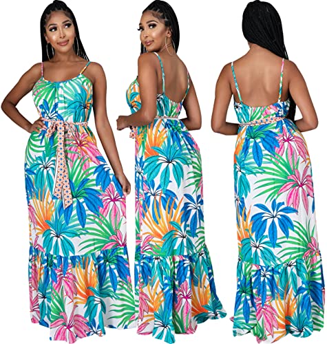 Image of SheKiss 2026 Women's Casual Summer Floral Long Maxi Dresses Floor Length Sleeveless Plus Size Sundresses
