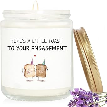 Engagement Gifts 3.5 oz Lavender Soy Wax Scented Candle for Women