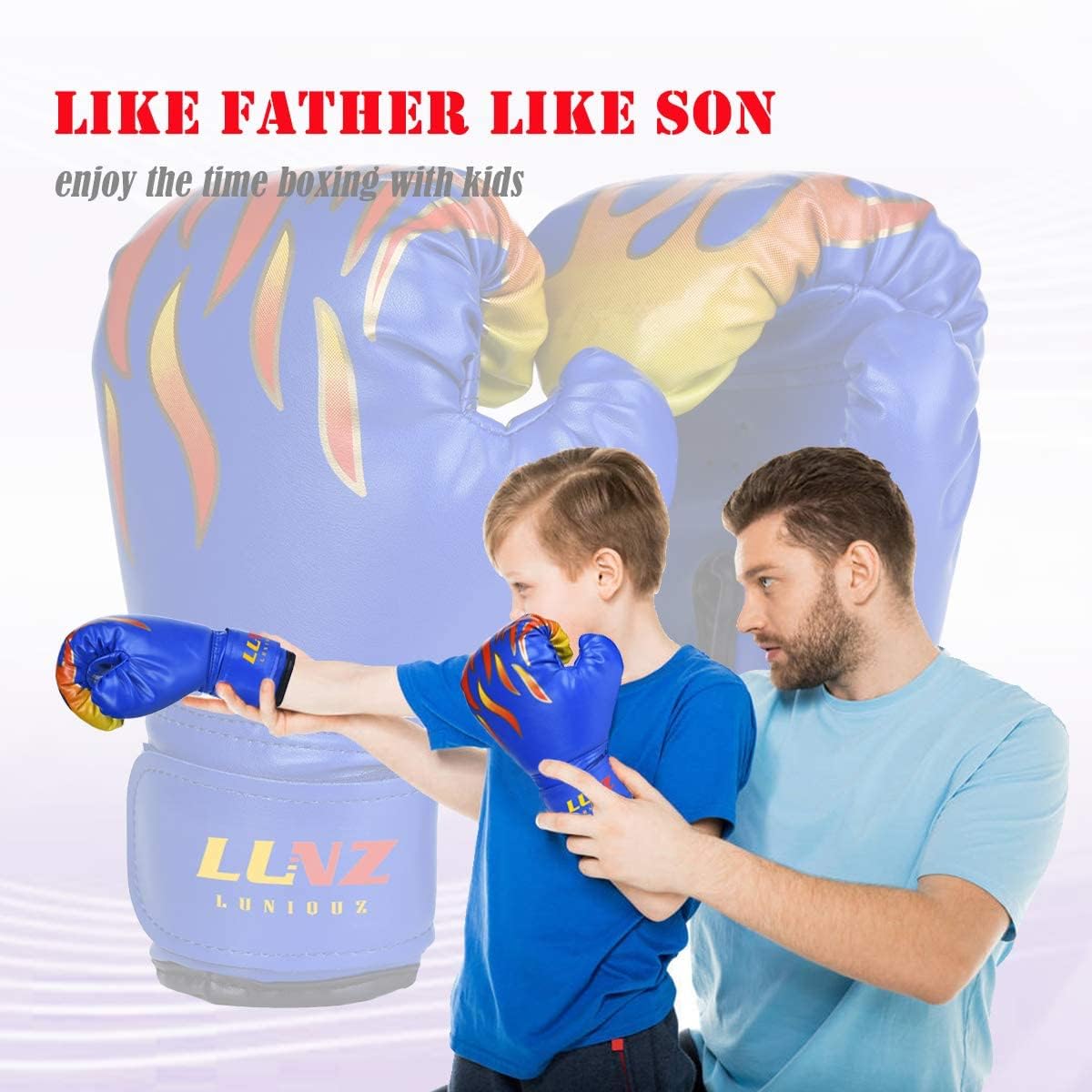 Kinder Boxhandschuhe, Box-Handschuhe für Kinder von 3-16 Jahre Training Gloves 4OZ 6OZ 8OZ zum MMA, Muay Thai, Kickboxen und Sandsack Sport