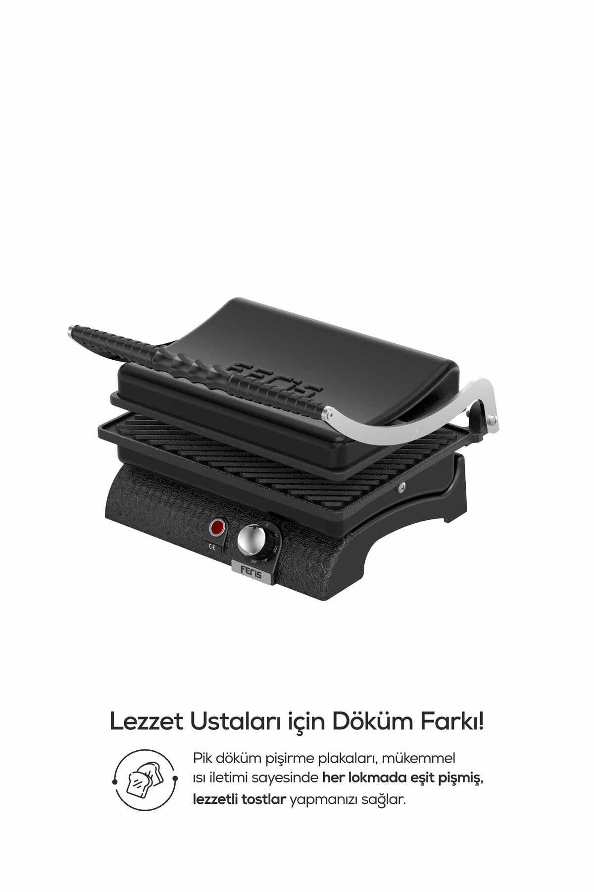 Feris Döküm Tost Makinesi Siyah