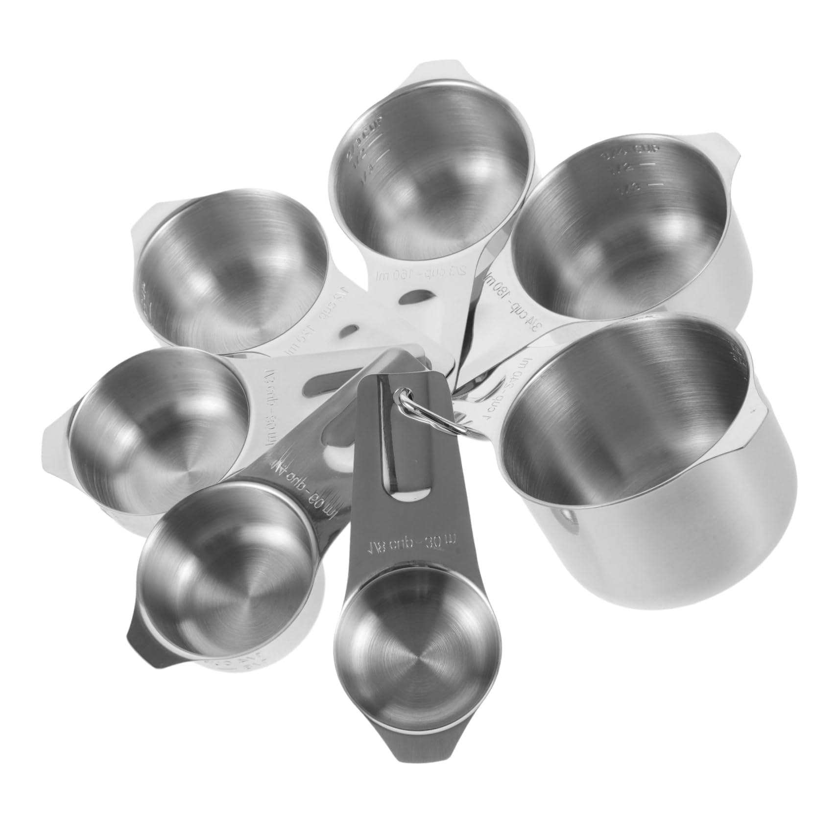 LABRIMP Misurini in Acciaio Inox con Bilancia di Misurini Riutilizzabili Impilabili per Cottura al Forno e Misurazione di Ingredienti in Cucina