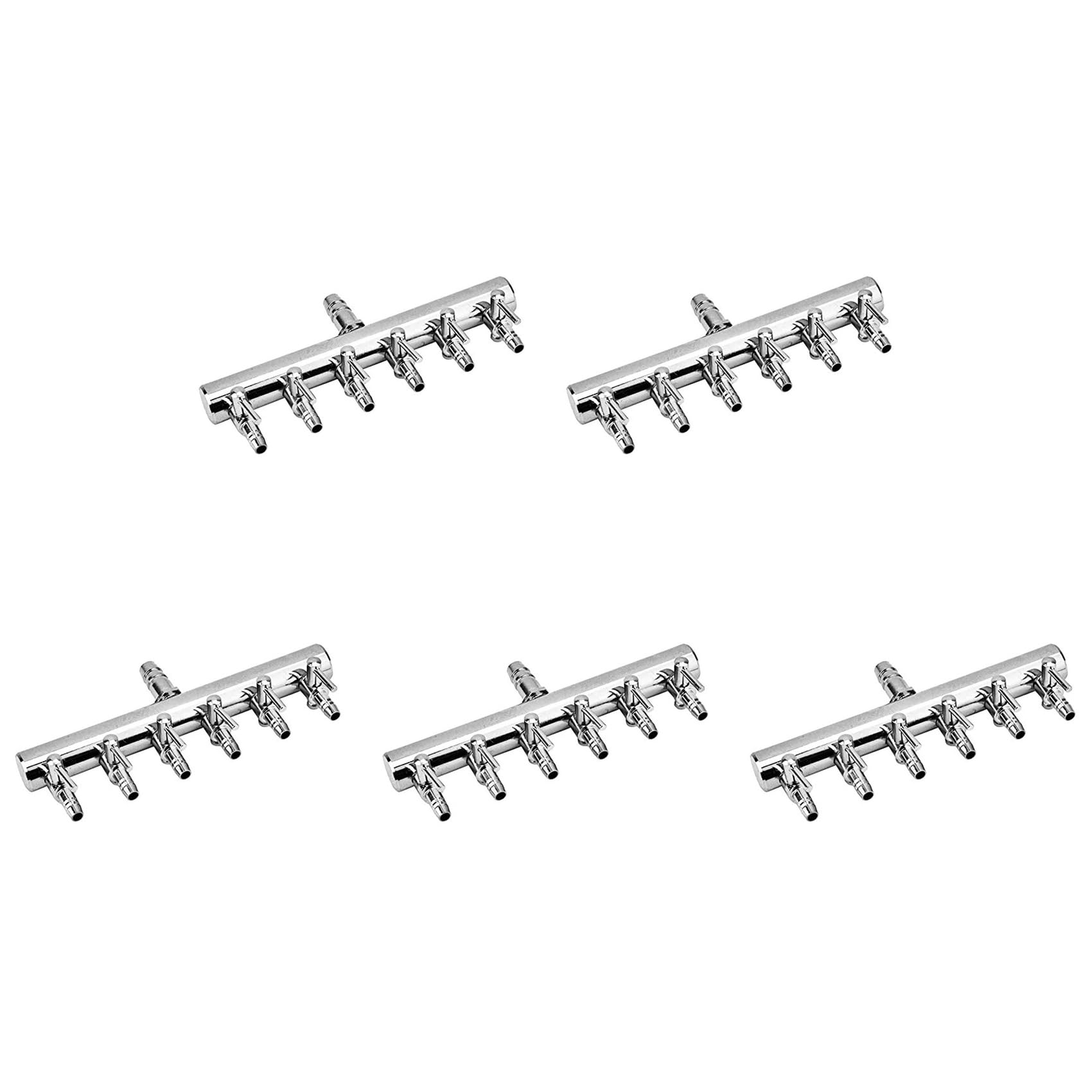 5X Aquarium Luft Fließen Verteiler Fisch Aquarium Luft Regel Ventil Sauerstoff Verteiler Fisch Aquarium Luft Pumpe Zubehör 6 Wege
