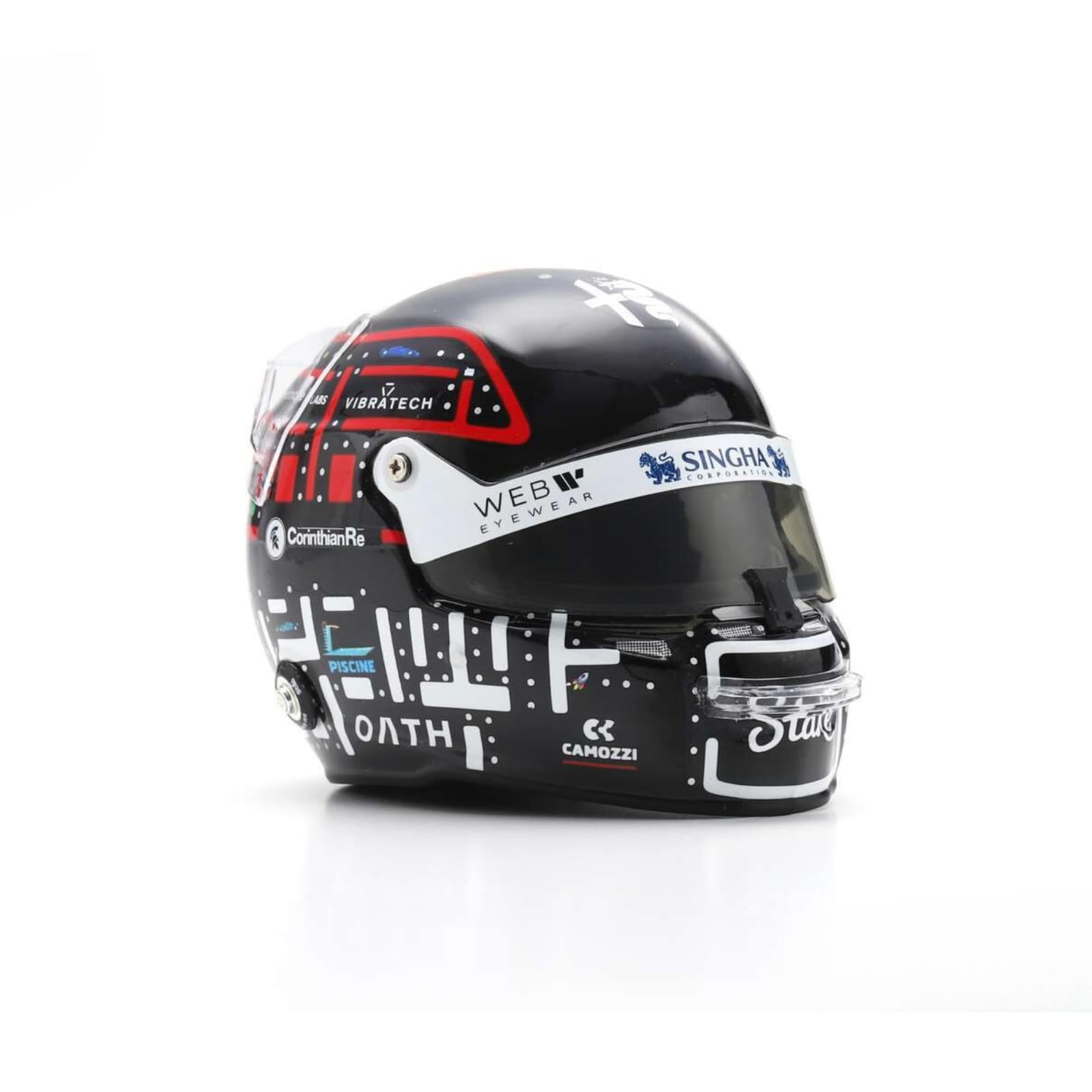 Casque Miniature F1 Spark 1:5 Bell #77 Valtteri Bottas Monaco GP 2023 - Neuf