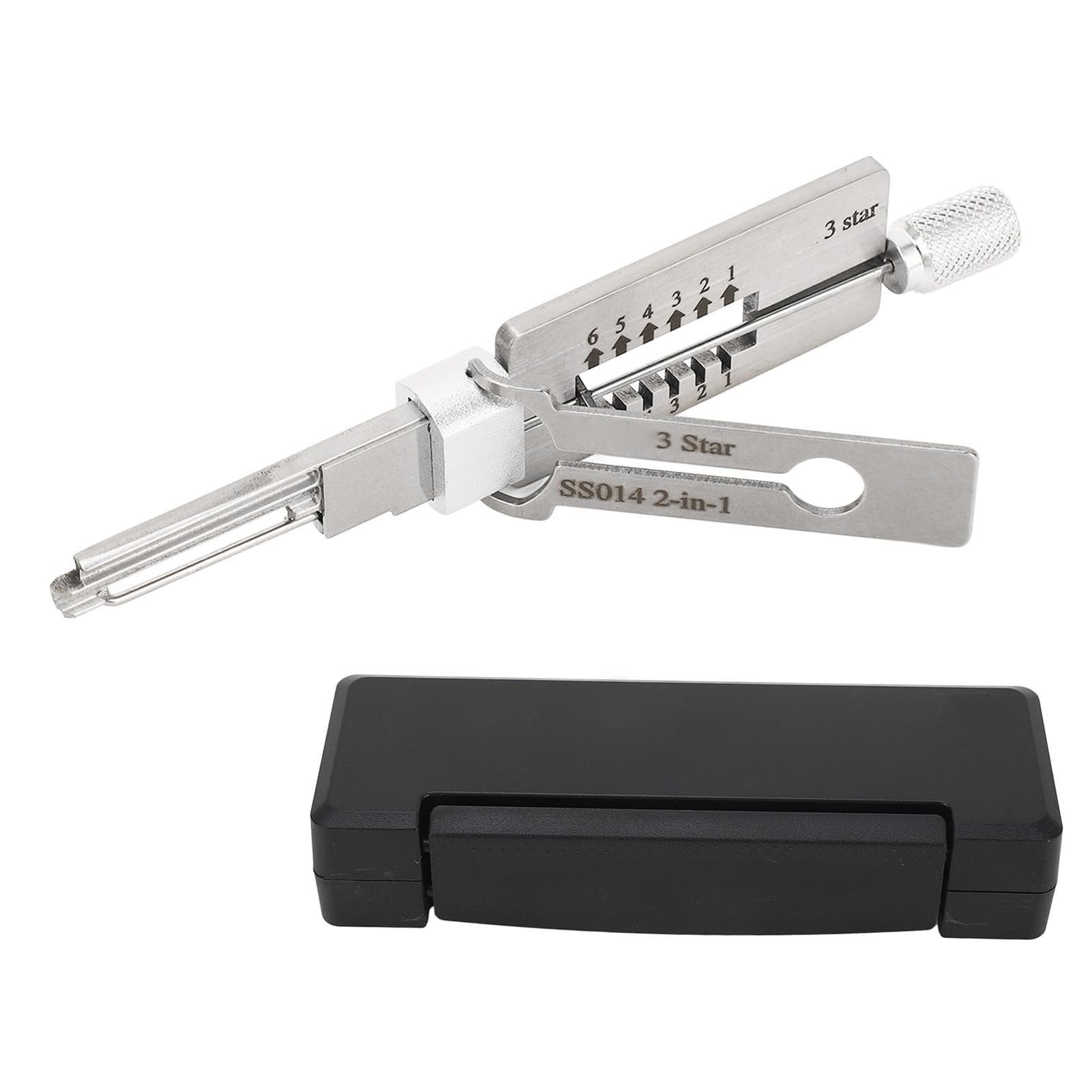 Locksmith Tool Set, Civilian Decoder 2 in 1 Compatible with Ultion 3, Hook and Pickup O Ring Kit SS014 Lock Pick Set, Key Picking Accessories for Cylinder Locks