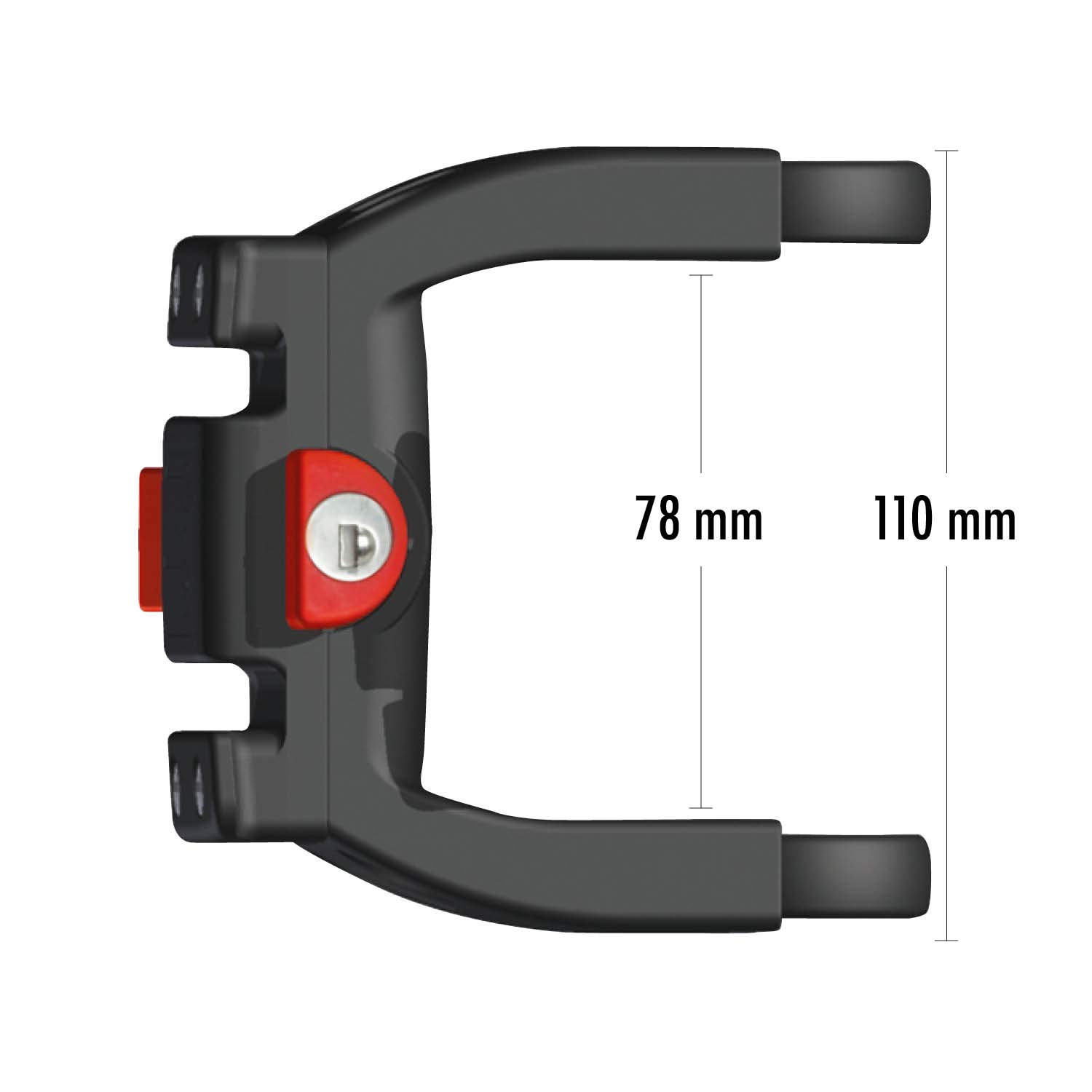 Klickfix Adattatore per manubrio E con serratura per e-bike con display, universale, adatto per manubri con 22-26 mm e manubrio oversize 31,8 mm di diametro Nero