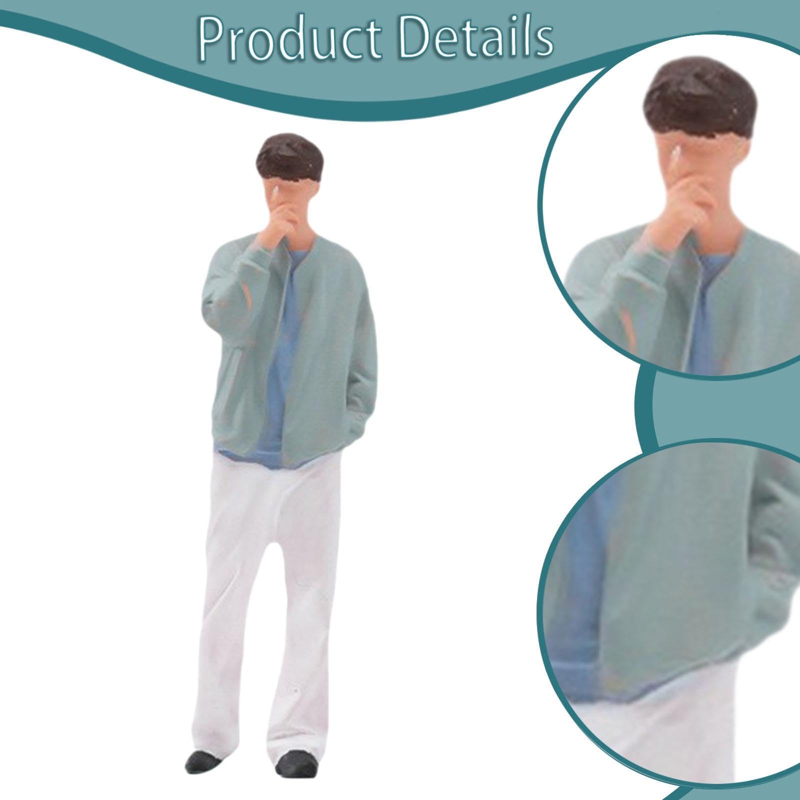 kowaku 1/64 Scale Man Miniature Figure Miniature Scene Figurine Small Tiny Decoration Diorama Photography Prop Dollhouse Accessories — view 3