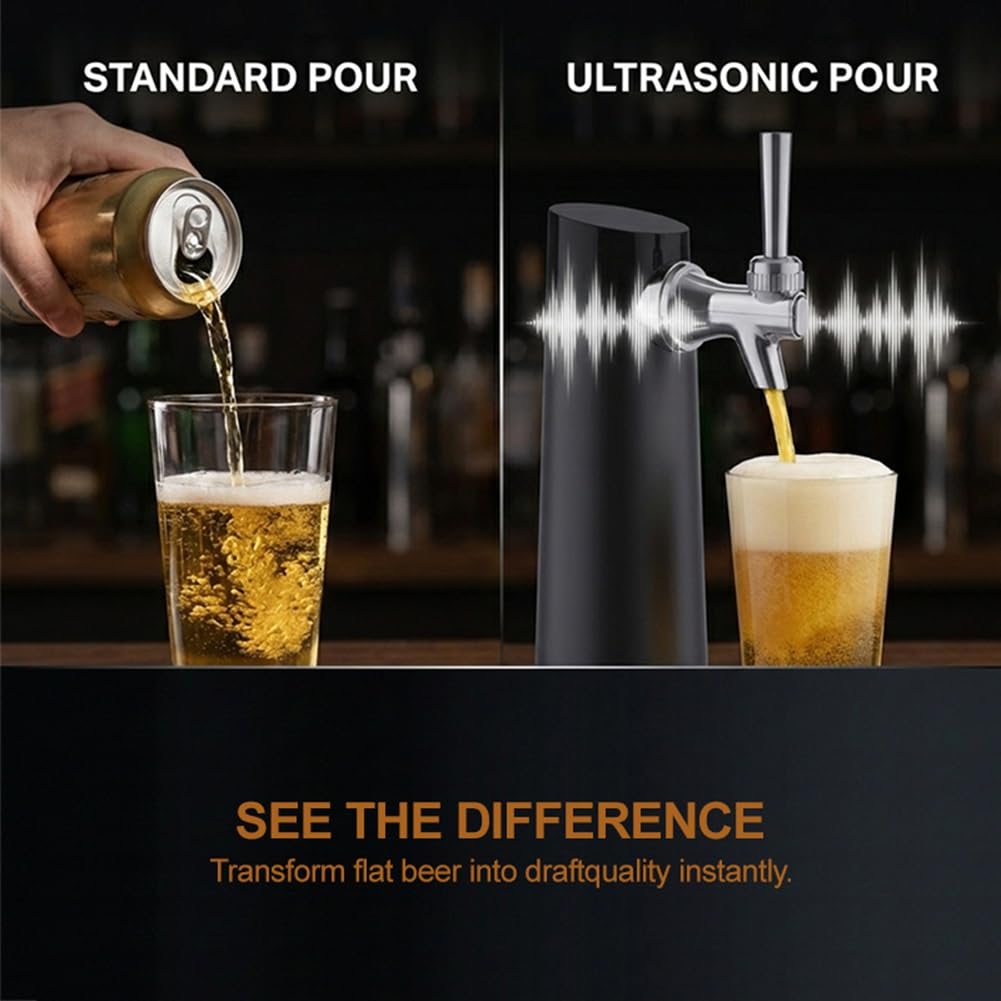 Dispensador de Cerveza de Barril, Mini Dispensador Doméstico de Cerveza para Latas y, Grifo de Cerveza Portátil con Espuma Ultrafina