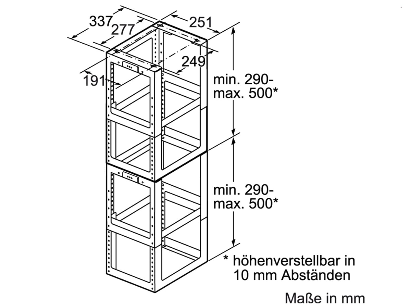 Bosch DHZ1253 akcesoria do okapów, przedłużenie wieży montażowej 1000 mm, Made in Germany