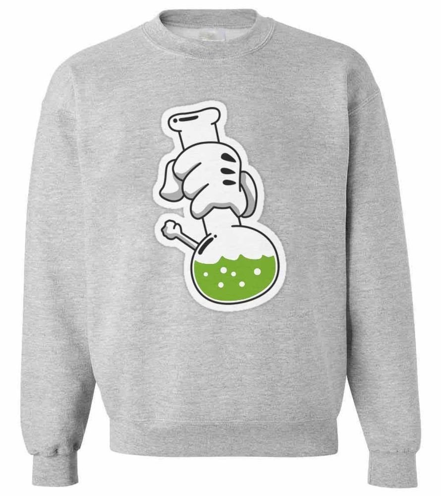 New Unisex Mickey Mouse Hands Bong Sweater Obey YMCMB Jumper DOPE Weed OFWG HIGH Sweatshirt (Large)