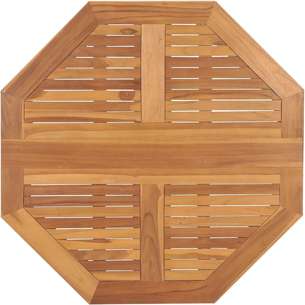 vidaXL Dining Table Teak Solid Teak Wood Compact Foldable