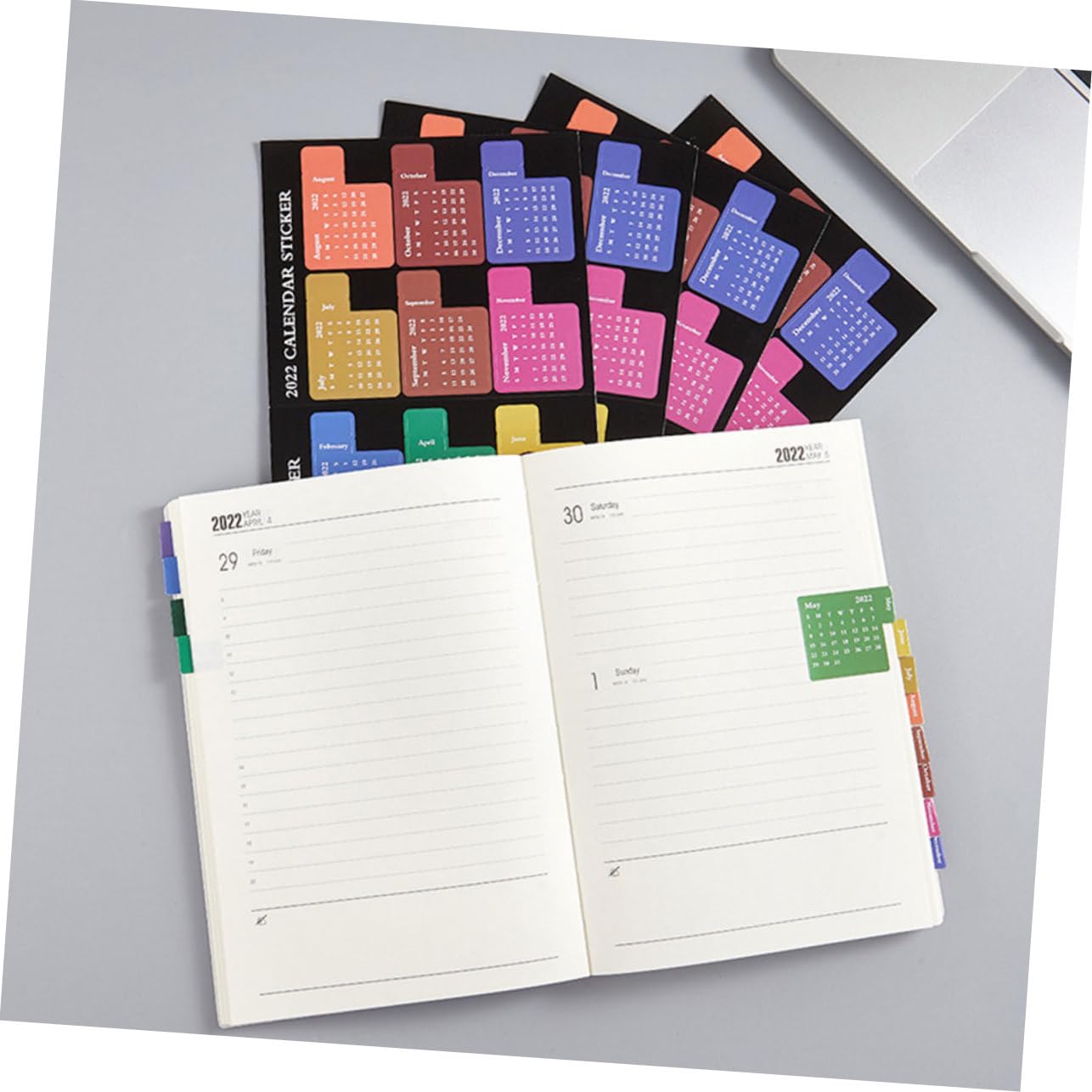 ARTIBETTER 4 Set Adesivi Colorati Per Mensili Etichette Pratiche Per Note Per Scuola E Ufficio Facili Usare E Resistenti All 5 Pezzi * 4