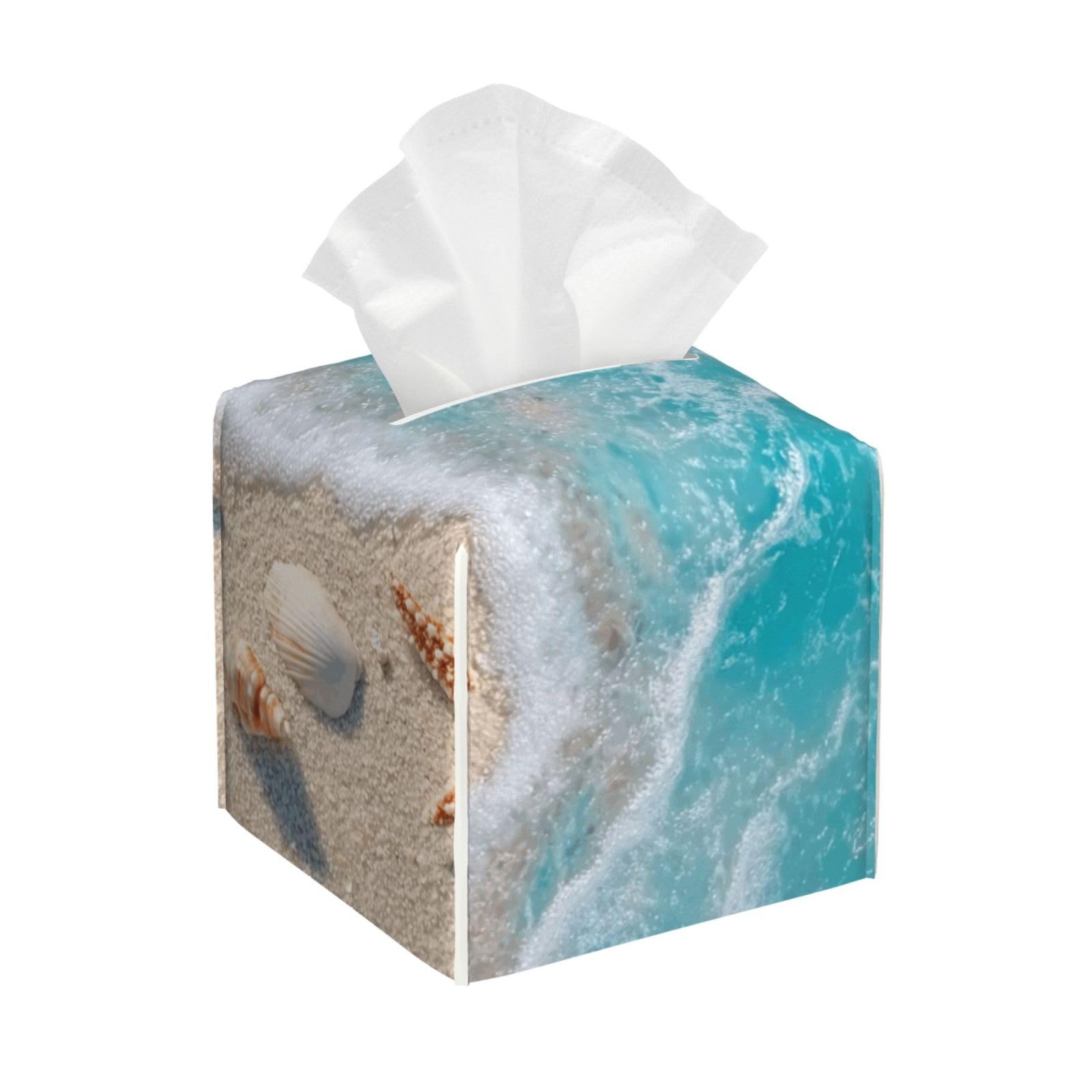 Sea Shell Starfish Tissue Box Cover Square Cube Boxes