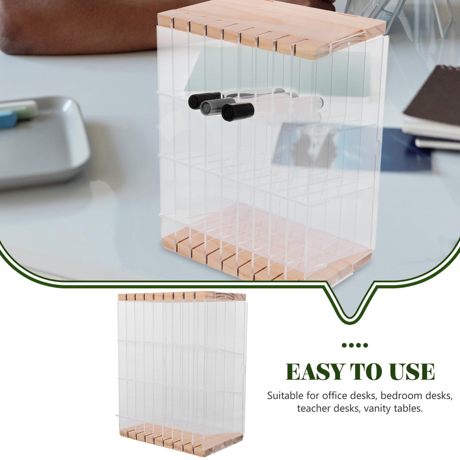 NUOBESTY Support De Rangement Moderne Pour Stylos Mark Organiseur De Bureau Organiseur De Papeterie Polyvalent Support De Rangement Pour Papeterie