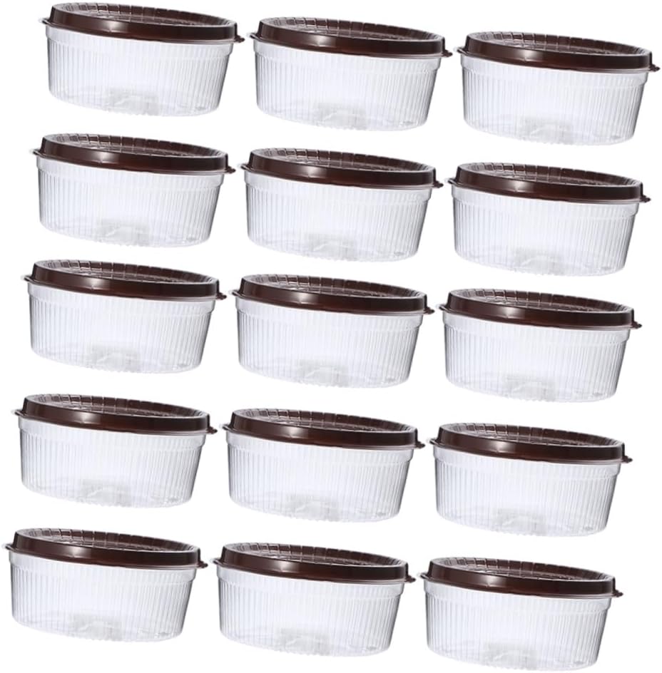 25pcs 8-inch Plastic Cake Boxes with Lid, round Cupcake Containers for Food Storage and Dessert Packing, Portable Baking Packaging for Birthday and Wedding Use
