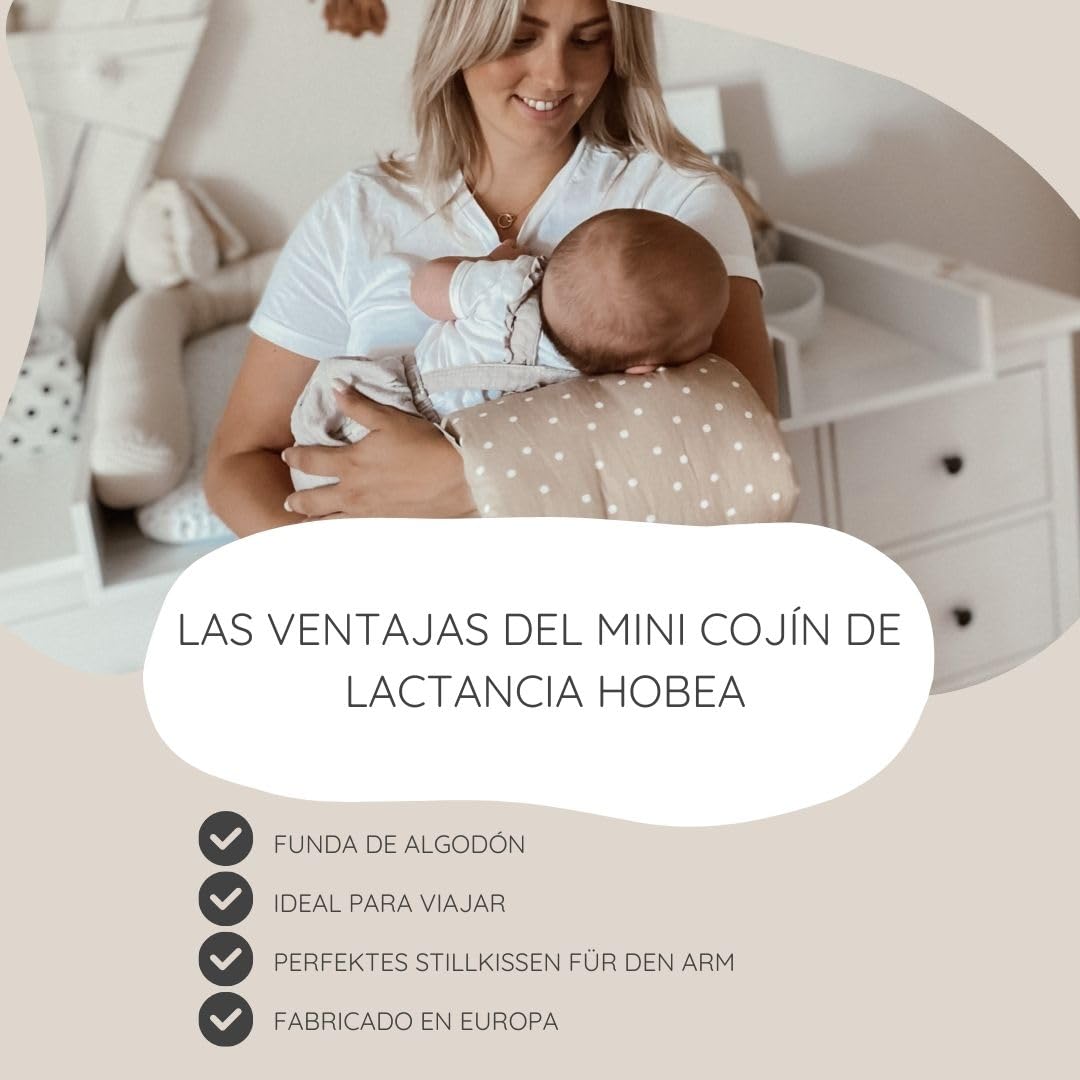 HOBEA-Germany Mini Almohada de Lactancia pequeña Almohada de Lactancia de Viaje en Diferentes diseños (Bosque mágico Gris)