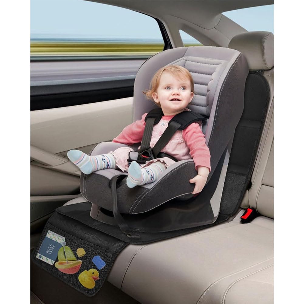 Kindersitzunterlage für Infiniti M35 2006 2007 2008 2009 2010, Autositzauflage mit Netztaschen, Sitzschoner Auto Kindersitz, für SUV Limousine Kofferraum,B