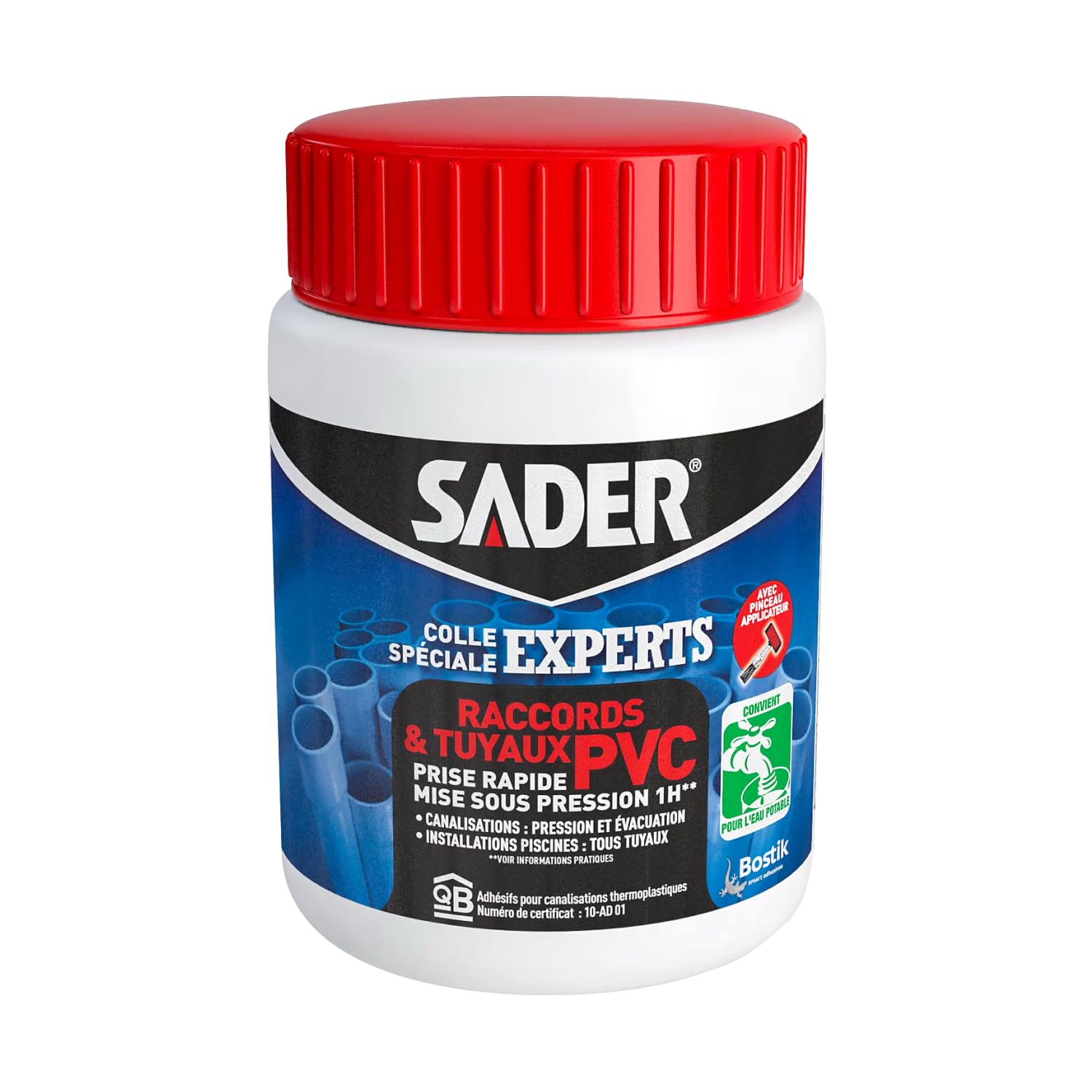Bostik Sader Gp - Pegamento tubos y empalmes de PVC, 500 ml