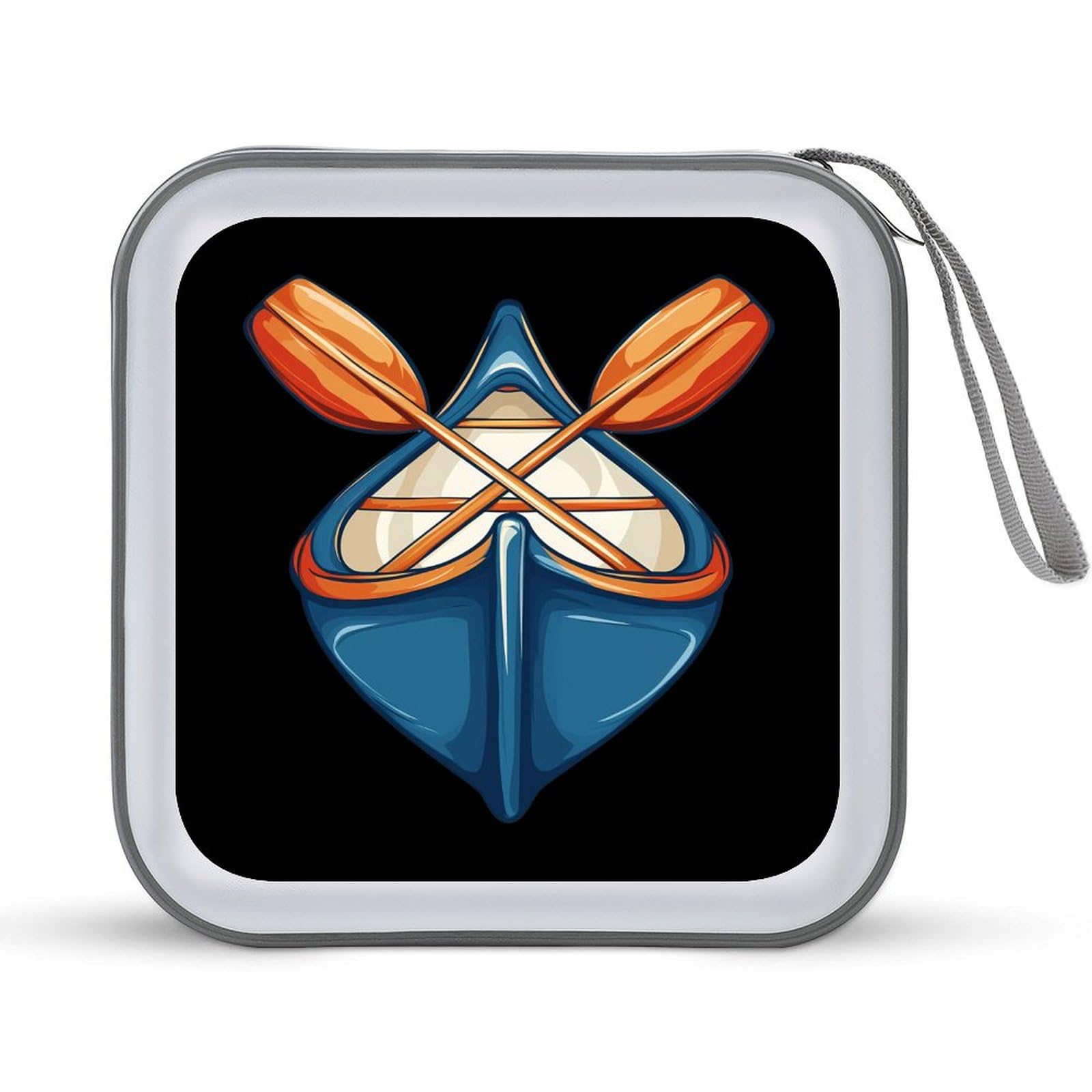 Paddling Canoe Rower Canoer Rowing Paddler CD Case Portable DVD Holder Storage Organizer for Home Travel