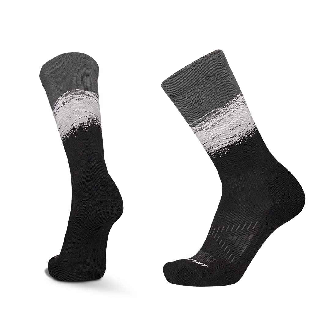 Lé Bent Range Light Cushion Crew Hike Sock - Black - Small