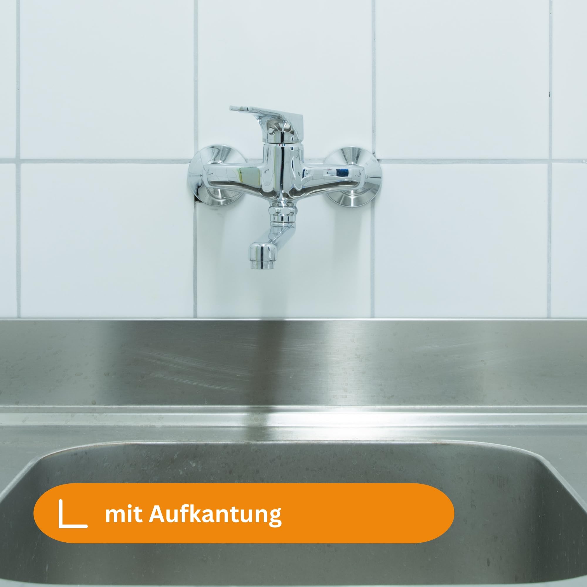 Gastro Spültisch mit Abtropffläche - 160 x 70 cm - Freistehend mit Becken rechts - AISI 430 Edelstahl - Gastronomie Spüle Waschtisch Spülbecken Gastrospüle Gewerbeküche