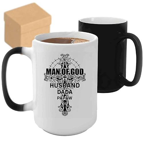 Funny Gift Unique Gift For Man Of God Husband Dada Papaw Family Christians Believers Prayers Wife - 11oz 15oz Color Changing Mug