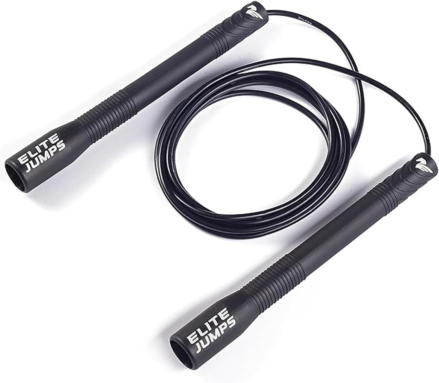 Elite Jumps Fit Plus Pro Freestyle PVC, 4mm Cord Skipping Rope, Cardio, Adjustable 10ft Length with 8" Reinforced Handles, Non-Slip Grip for Gym Workout, School Sport, Beginner Use
