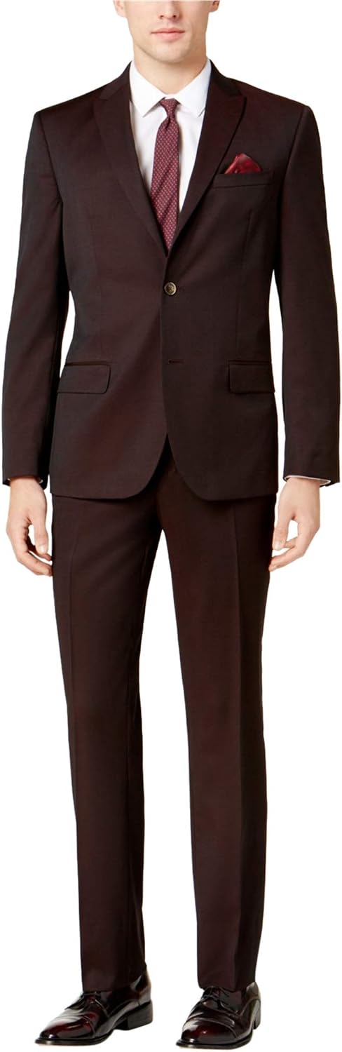 Ben Sherman Men's Slim Fit Two Button Windowpane Suit