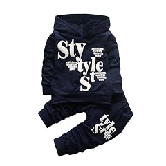 Boy Clothes Set for 1-5 Years Old Toddler Baby Boys Kid Letter Print Hood Long Sleeve Tops Pattern