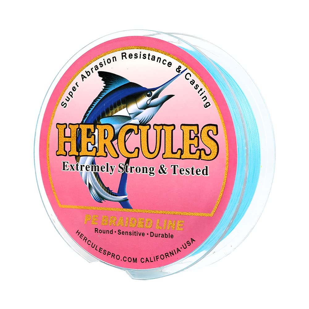 HERCULES Braided Fishing Line for Her, Abrasion Resistant Braid Fishing Line Saltwater and Freshwater, 8 Strands Super Cast Braid Fishing Line