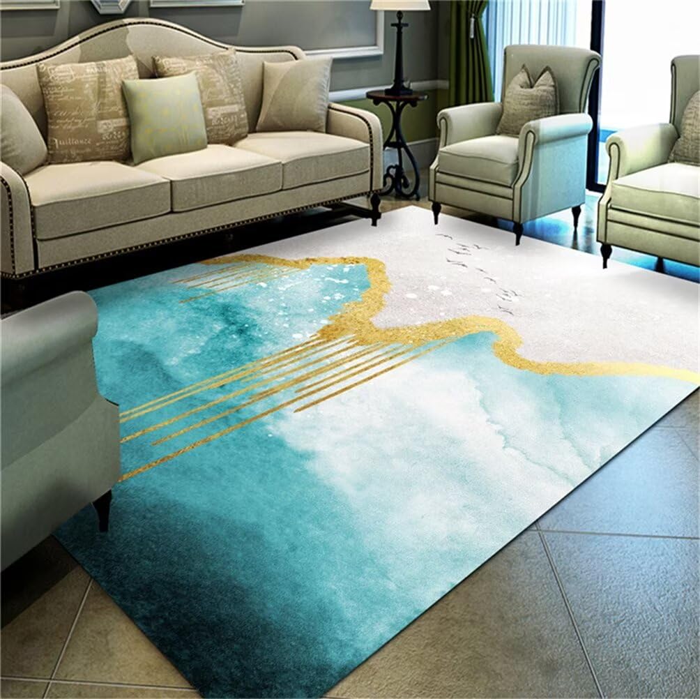 Tapis de salon 80x150CM en moquette sol résistante pour espaces de vie
