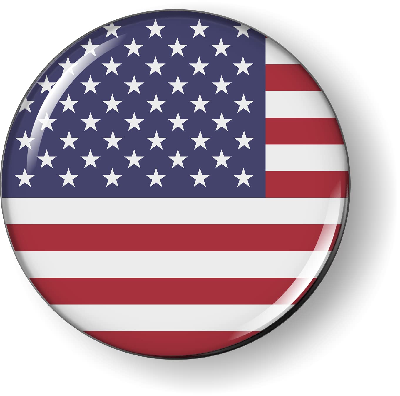 BestLicensePlateFrames American Flag 3D Domed CAR Emblem Badge Sticker Round - Picture 16 of 18