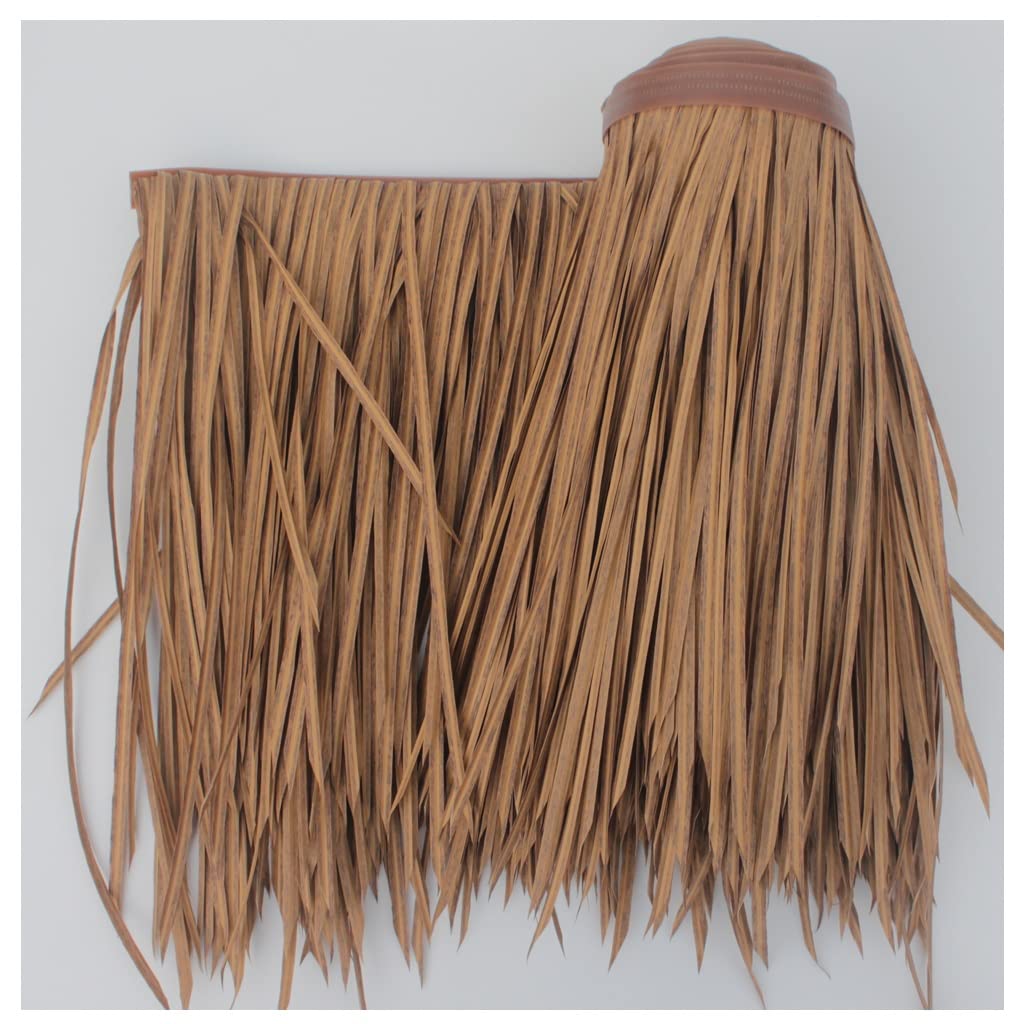 Chaume synthétique marron 0.5x5m en rouleau de fausse paille pour toiture