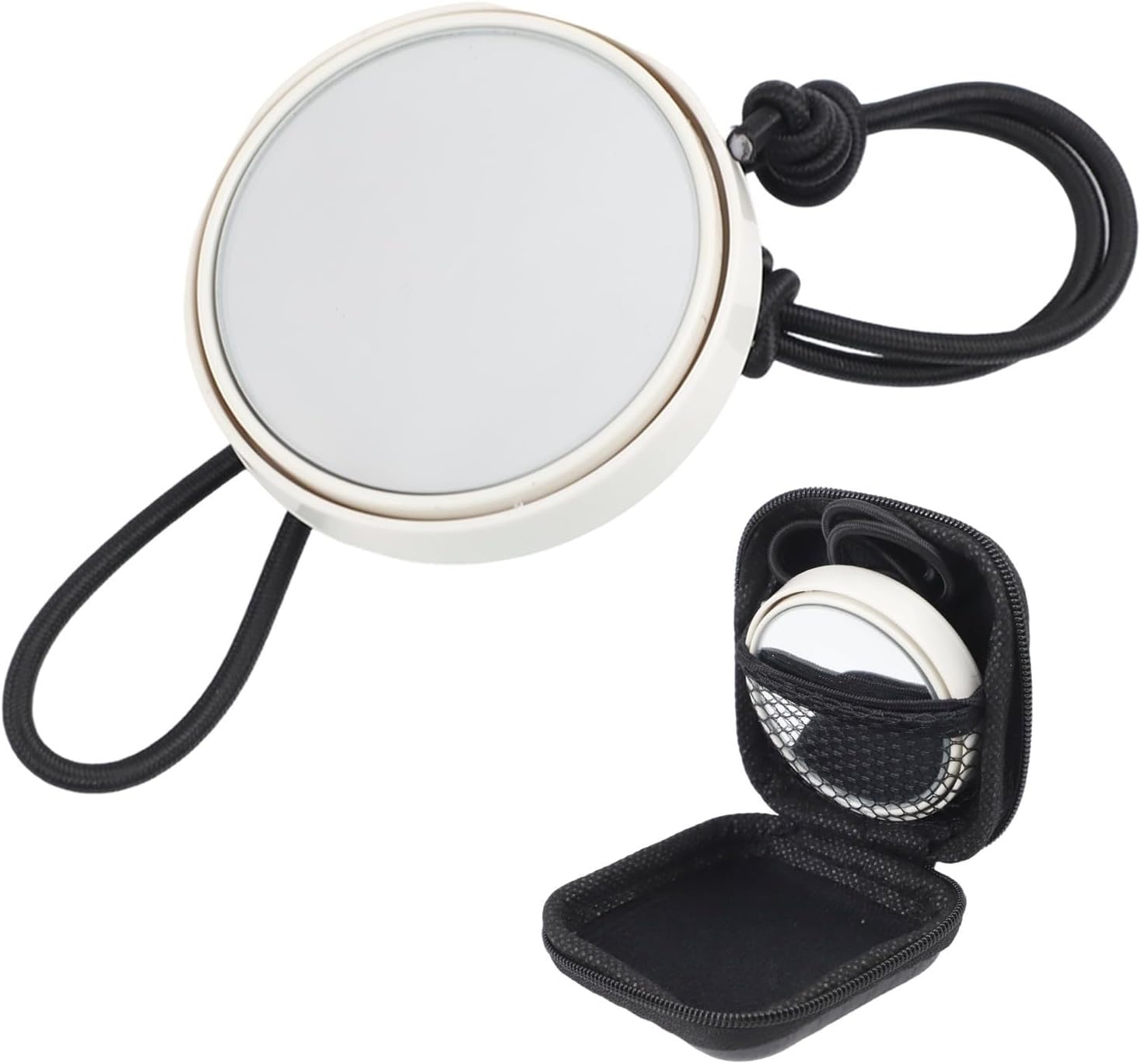 Scuba Diving Wrist Mirror With Adjustable Strap, Underwater Mirror With Elastic Band, Underwater Observation Tool Scuba Accessories For Safety And Equipment Inspection(White)