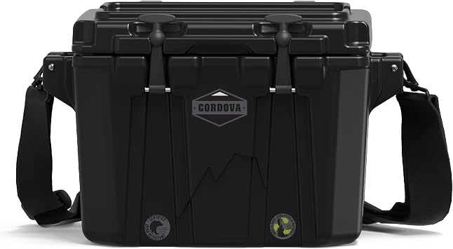 Cordova Outdoors Basecamp Class Hard Cooler - Insulated, Rotomolded Ice Chest, Obsidian, 20 qt