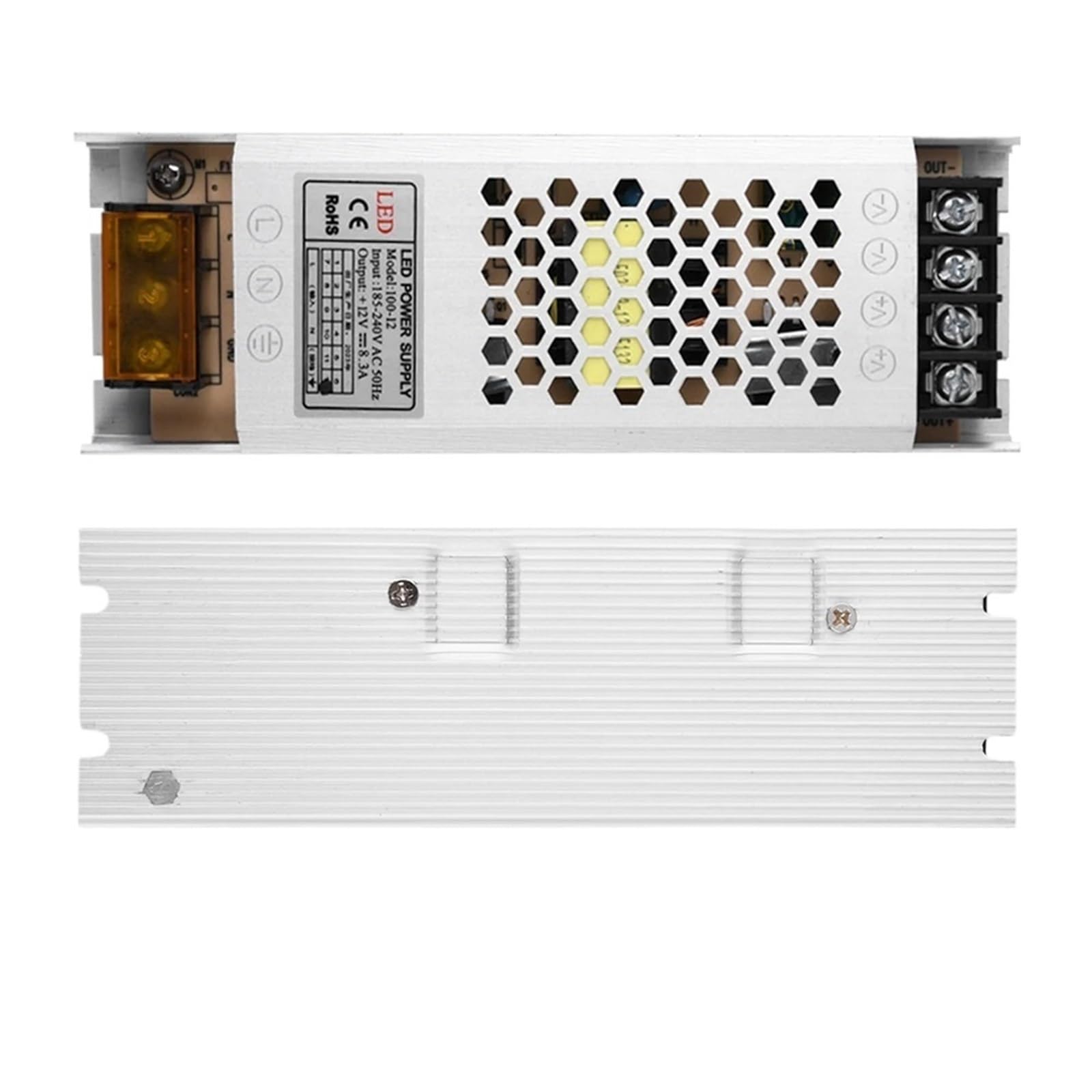Alimentation stabilisatrice de tension pour LED, transformateurs d'éclairage 100W - 6
