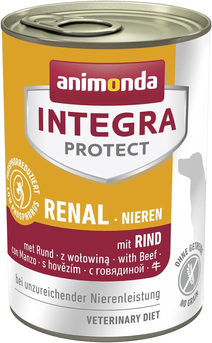 animonda Integra Protect diet dog food, wet food for chronic renal insufficiency, with beef, 6 x 400g
