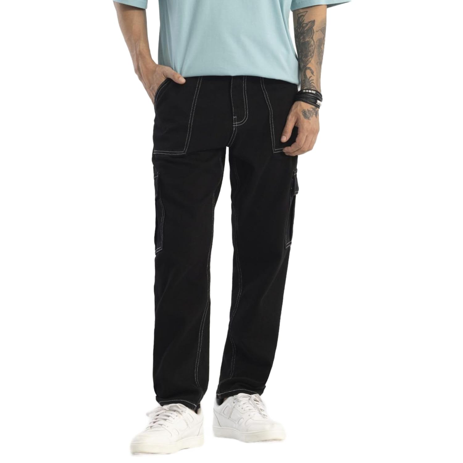 SNITCH Ottavio Black Plain Loose Fit Jeans - Review, Price and Buying Guide
